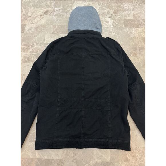 Levi's Mens Hooded Jacket Black Size Small Lm2jc364 Removable Lining Heavyweight - Picture 8 of 10